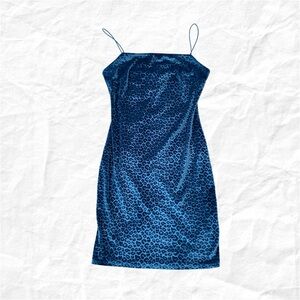 princess polly baby blue dress Blue Blush | Dresses | Blue Leopard Animal Print Velvet Mini Bodycon Dress  Skinny Straps Fall Trendy